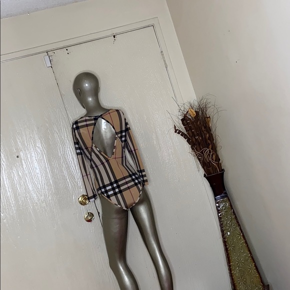 USED BODYSUIT, TAN & BLACK - Picture 2 of 3